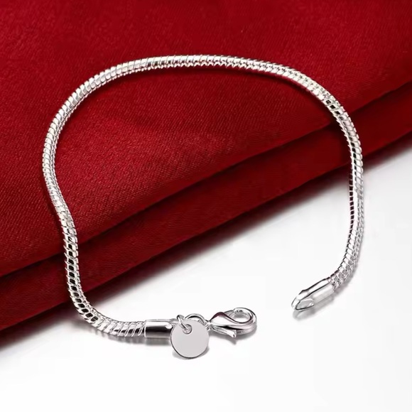 Sterling Silver Snake Chain Bracelet - Picture 1 of 2